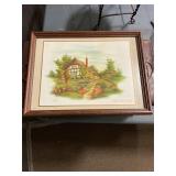 English country cottages painting