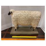 Primitive sheep statue on plaque 15ï¿½x 12ï¿½ tall