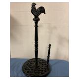 Cast Iron Rooster paper towel holder