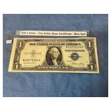 1935-E One Dollar Silver Certificate-Blue Seal