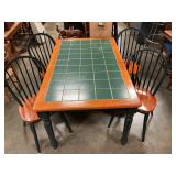 Farmhouse Style Tile top table W/ 4chairs