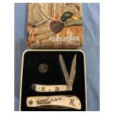 Remington Mallards in the Timber Knives in tin