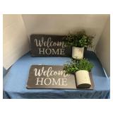 2 Welcome Home Plaques 15ï¿½x6ï¿½