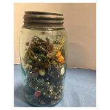 Mason jar of jewelry quart size