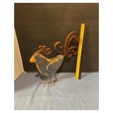 Rooster metal & wood