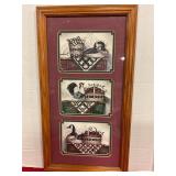 Framed rooster picture 22ï¿½ x12ï¿½