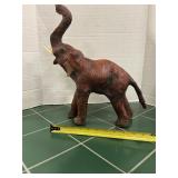 Leather Wrapped Elephant 8ï¿½ tall