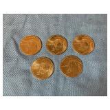 5-Count 1776-2026 Semiquincentennial Half Dollars
