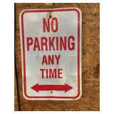 Metal No Parking Anytime Sign 18ï¿½x12ï¿½