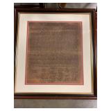 Declaration of independence framed picture22"x20"