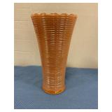 Lusterware Ribbed Bud Vase 7"tall