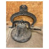 Cast Iron 16" Dinner Bell W/ yolk #2Crystal metal