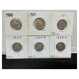 Buffalo Nickels  1900s dated see pics