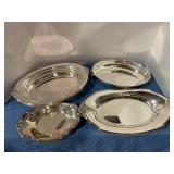 Silver-plated serving trays