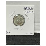 1960 D Roosevelt, silver dime