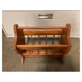Wooden magazine rack