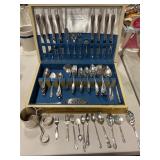 Rogers Silver plated flatware set in display chest