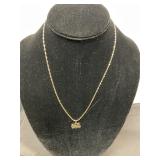 Gold charm necklace Extra Special Friend Charm