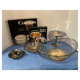Coasters, baskets & candleholder