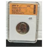 1959 P Washington silver quarter