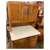 Vintage oak Hoosier cabinet