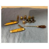 Pocketknives & thimbles