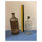 Clear  vintage bottles