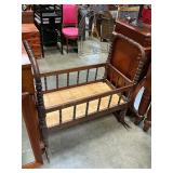 Wooden baby cradle