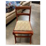 Padded seat wood chair