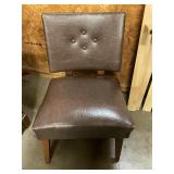 Accent Chair Brown leather look