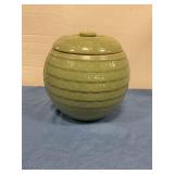 Pottery honeycomb cookie jar