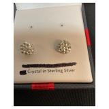 Crystal in Sterling silver earrings