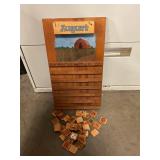Wall calendar hand-painted wooden perpetual