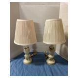 Floral porcelain accent lamps 19" T
