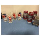 Coca-Cola glasses/Coca-Cola toothpick dispenser