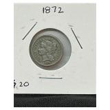 1872 nickel three cent piece