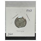 1943 MercurySilver  Dime