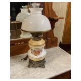Hurricane Parlor Lamp REPAIRED SHADE) see pics