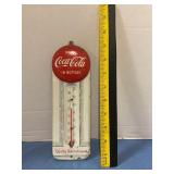 Coca-Cola tin advertising thermometer