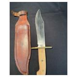 Western Bowie knife with sheath