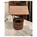 Wooden wishing well