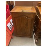 Wooden garbage bin