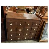 Antique stackable seed cabinet