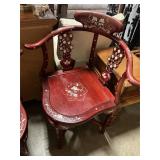 Corner chair w inlay design