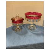 Decorative antique candy dishes