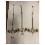 Vintage Brass adjustable candle holders (3)