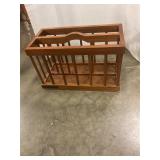 Wooden magazine rack