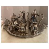 Chippendale silver-plated coffee/ tea serving set