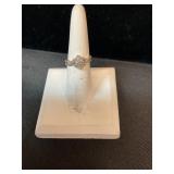 2.4g sterling silver Moissanite ring sz 7