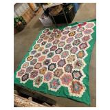 Unfinished hand stitched quilt 86ï¿½x76ï¿½